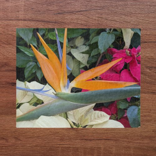 Tropical Bird of Paradise Plant Floral Jigsaw Puzzle