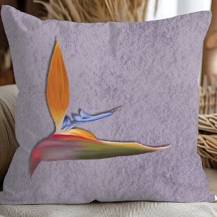 Tropical Bird of Paradise  Throw Pillow