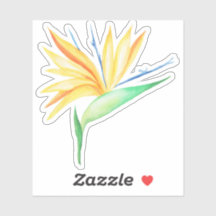 Tropical bird of paradise vinyl sticker