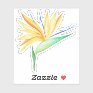 Tropical bird of paradise vinyl sticker