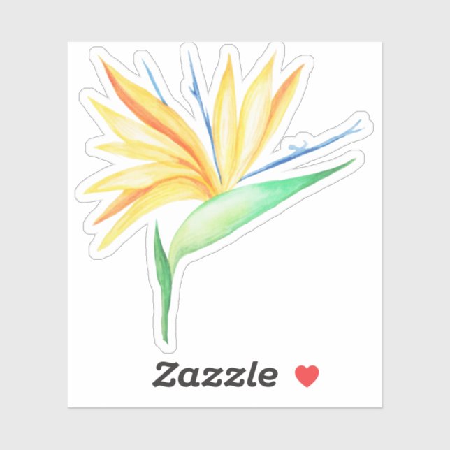 Tropical bird of paradise vinyl sticker (Sheet)