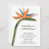Tropical Bird of Paradise Wedding Invitations (Front)