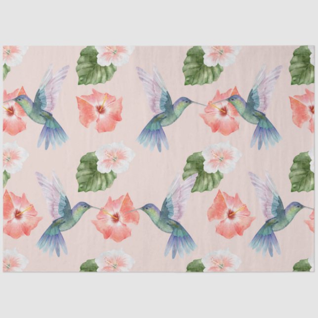 Tropical Bird Series : Hummingbird Design 4 Tissue Paper (Front)