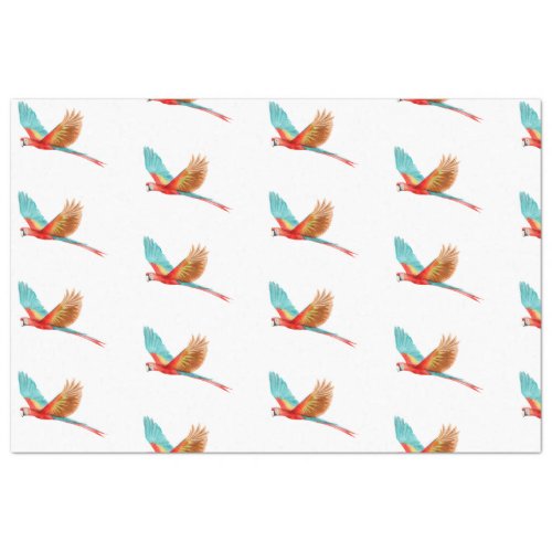 Tropical Bird Series  Scarlet Macaw Design 2 Tissue Paper