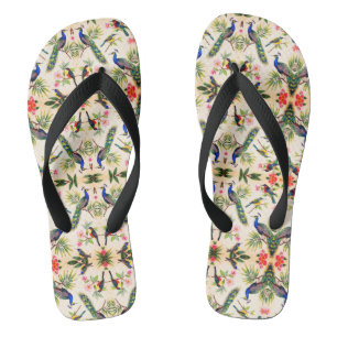 Tropical Bird Watercolor Art Slippers