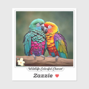 "Tropical Birdlife Captured" Sticker