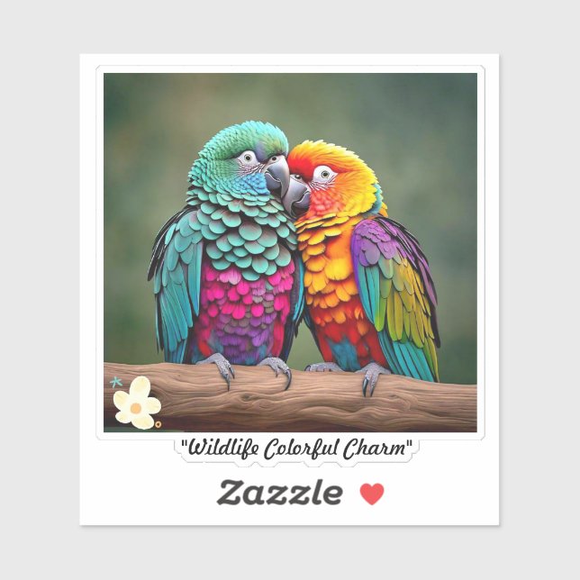 "Tropical Birdlife Captured" Sticker (Sheet)