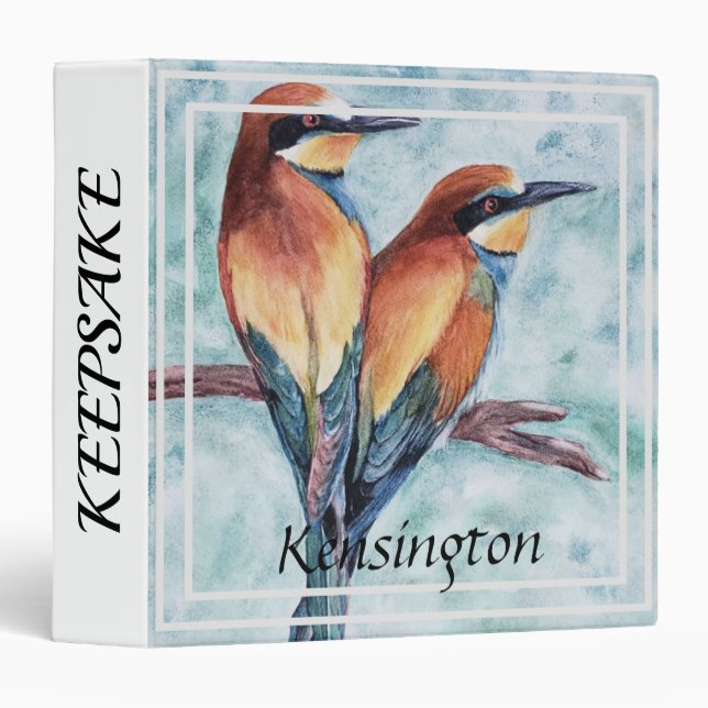 Tropical Birds 3 Ring Binder (Front/Spine)