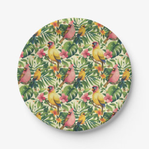 Tropical Birds and Butterflies Paper Plates Party 