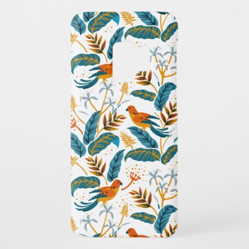 Tropical birds and leaves pattern Case_Mate samsung galaxy s9 case