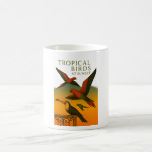 Tropical Birds at Sunset Mug