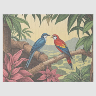 Tropical Birds Bold Illustration Tissue Paper