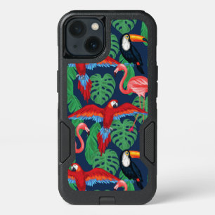 Tropical Birds In Bright Colors iPhone 13 Case