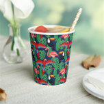 Tropical Birds In Bright Colors Paper Cups