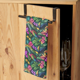 Tropical Birds Jungle Dreams Seamless Surface Patt Kitchen Towel