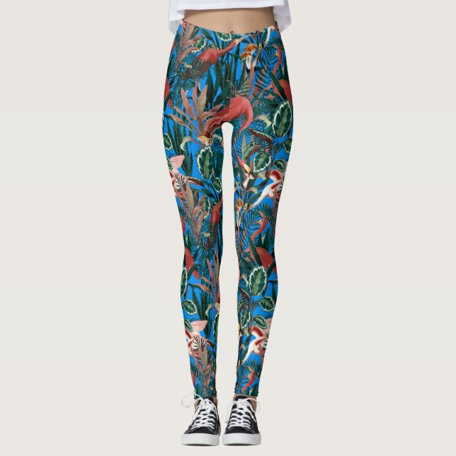 Tropical birds Leggings (Front)