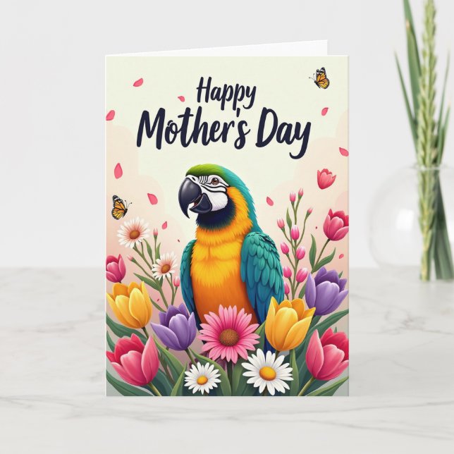 Tropical Birds Mothers Day Card (Front)