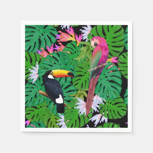 Tropical Birds Napkins (Front)