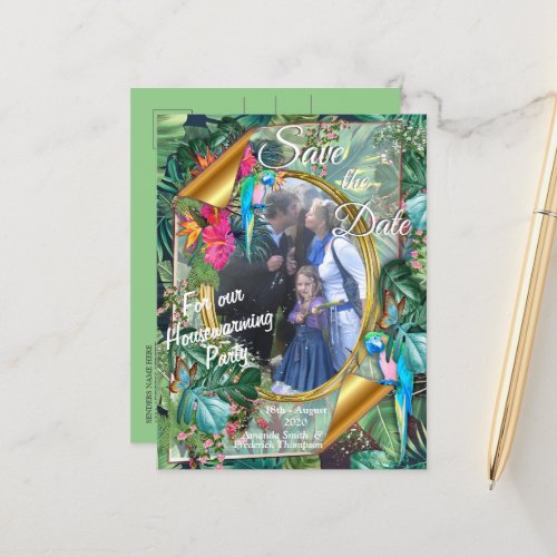 Tropical Birds of Paradise  Announcement Postcard