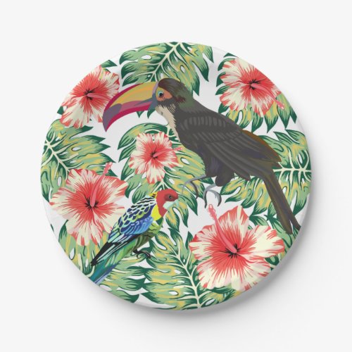 Tropical Birds of Paradise Design Series 1 Paper Plates