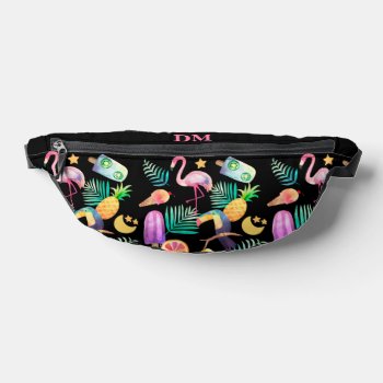 Tropical Birds Pineapple Pattern Fanny Pack by Westerngirl2 at Zazzle