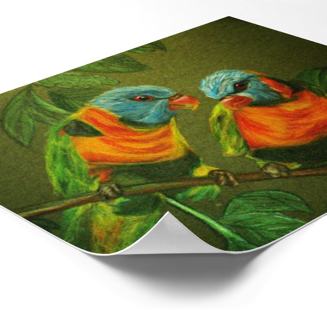 Tropical Birds Poster (Corner)