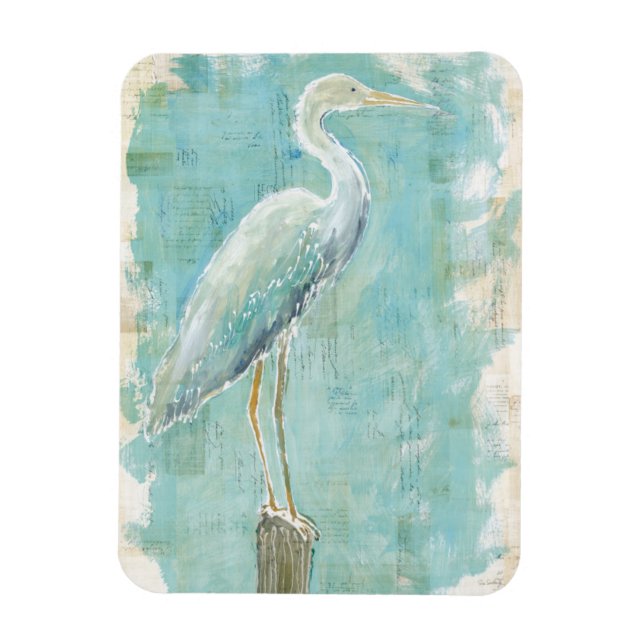 Tropical Birds | Still Egret Magnet (Vertical)