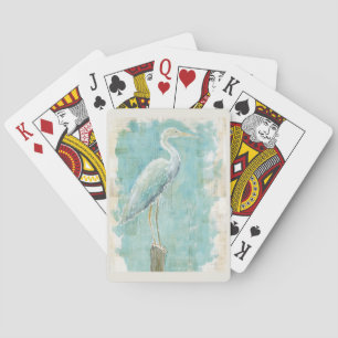 Tropical Birds   Still Egret Poker Cards