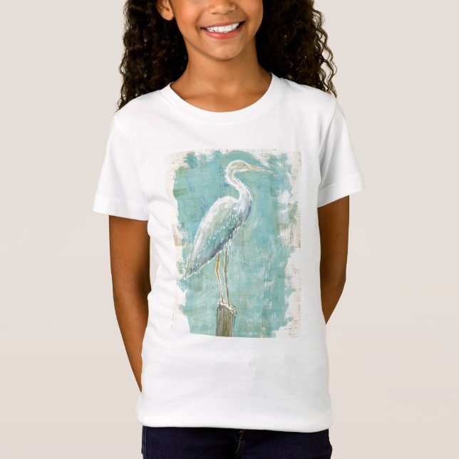 Tropical Birds | Still Egret T-Shirt (Front)