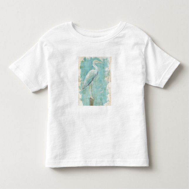 Tropical Birds | Still Egret Toddler T-shirt (Front)