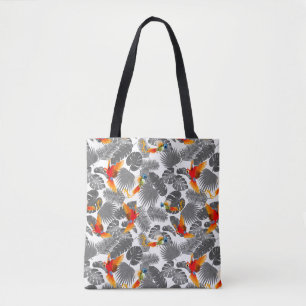 tropical birds tote bag