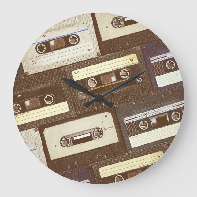 Tropical Birds: Toucans & Parrots Vintage Large Clock (Front)