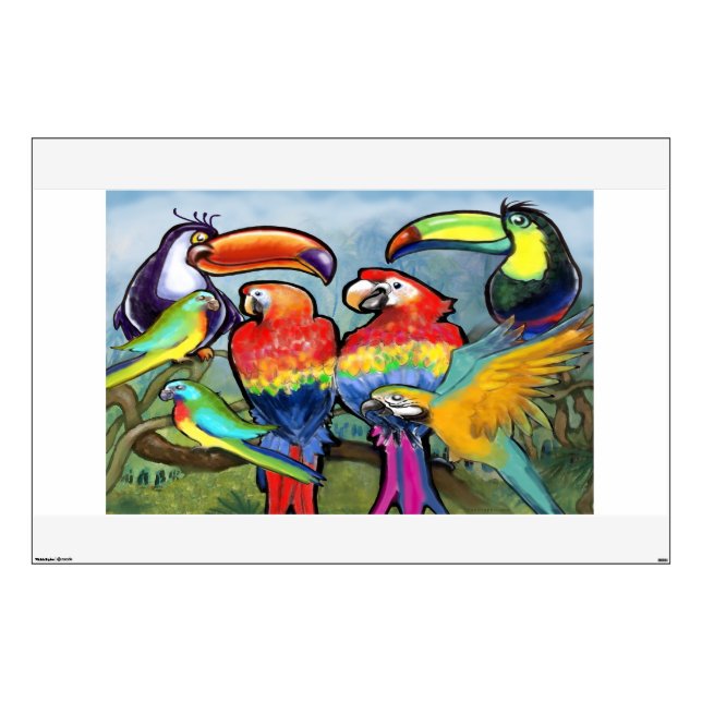 Tropical Birds Wall Decal (Front)