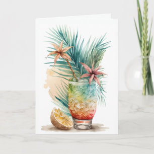 Tropical Birthday Drink Card