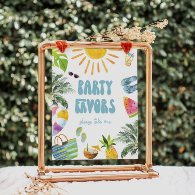 Tropical Birthday Favors Sign (Creator Uploaded)