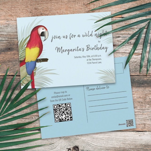 Tropical Birthday Party Custom Invitations (Creator Uploaded)
