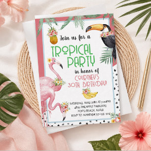 Tropical Birthday Party Invitation