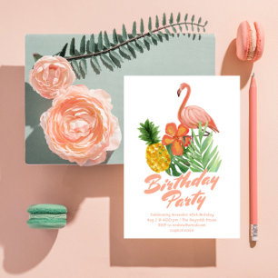 Tropical Birthday Party Invitation