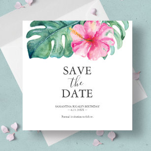 Luau Save the Date Cards & Invitation Templates