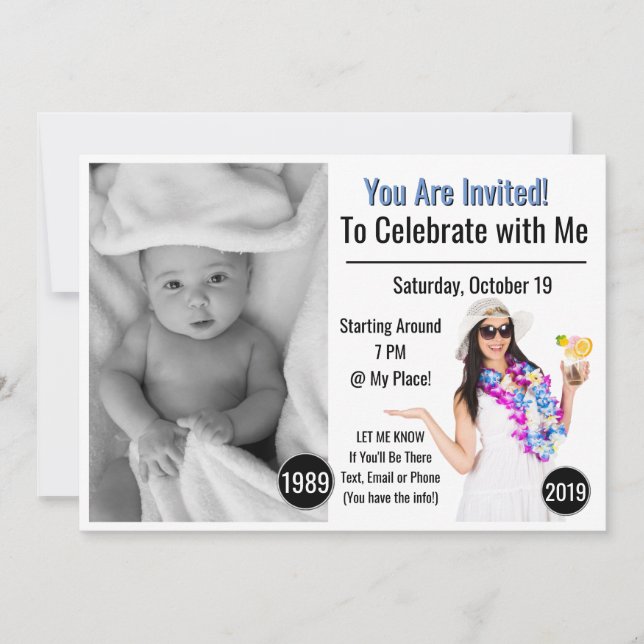 Tropical Birthday Year Born and Today Dates (Front)