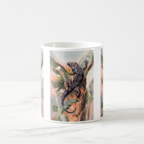 Tropical Black Iguana Vintage Wild Reptile Animal Coffee Mug