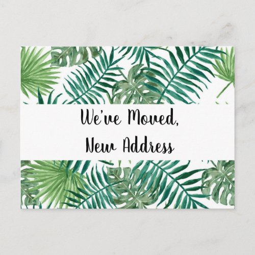 Tropical Black Weve Moved New Address  Postcard