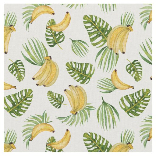 Tropical Bliss: Bananas and Exotic Plants Fabric