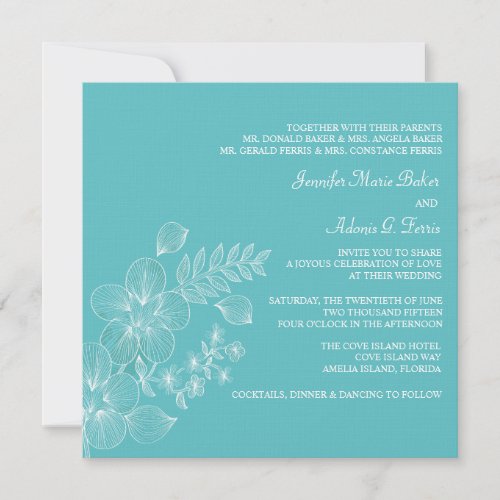 Tropical Bliss Wedding Invitation