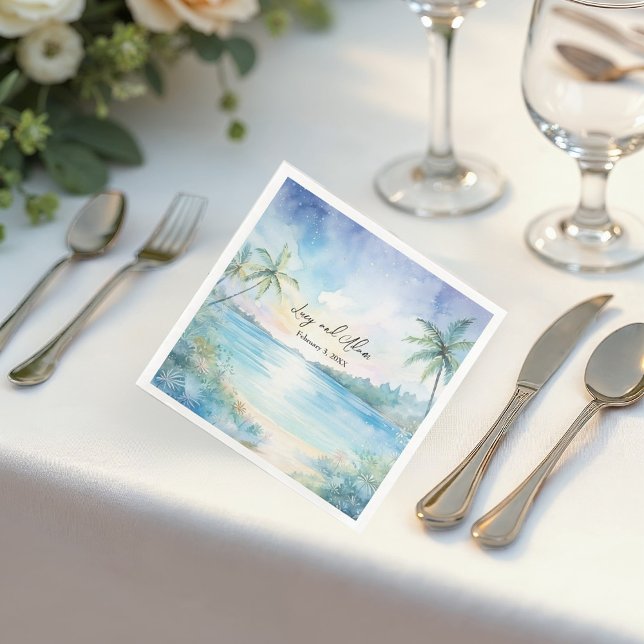 Tropical Bliss Wedding Napkins (Creator Uploaded)