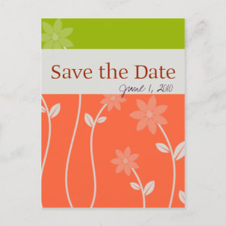 Tropical Bloom Save the Date Announcement Postcard