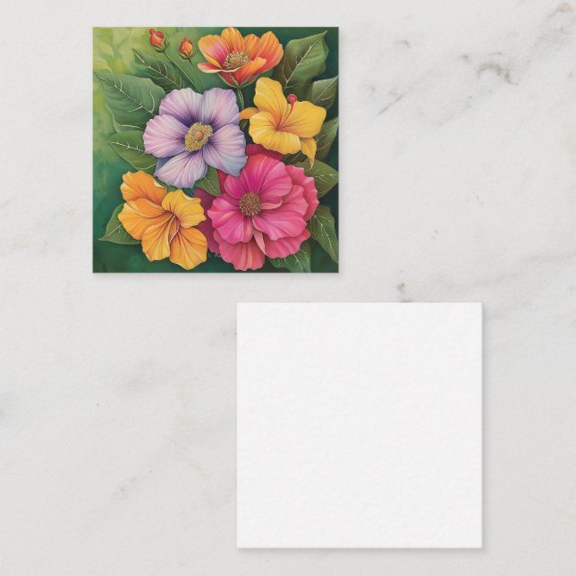 Tropical Bloom Vibrancy Note Card (Front/Back)