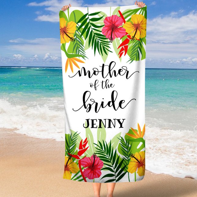 Tropical Blooms Mother of the Bride Gift Bath Towel (Tropical Blooms Mother of the Bride Gift Bath Towel)