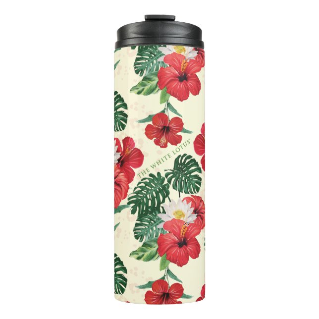Tropical Blooms of The White Lotus Thermal Tumbler (Front)
