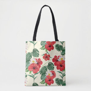 Tropical Blooms of The White Lotus Tote Bag